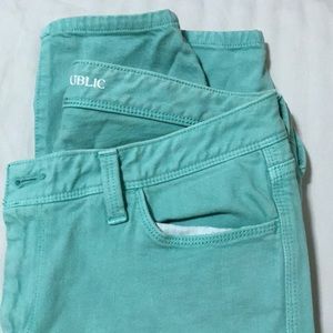 Banana republic green skinny jeans cropped 30S